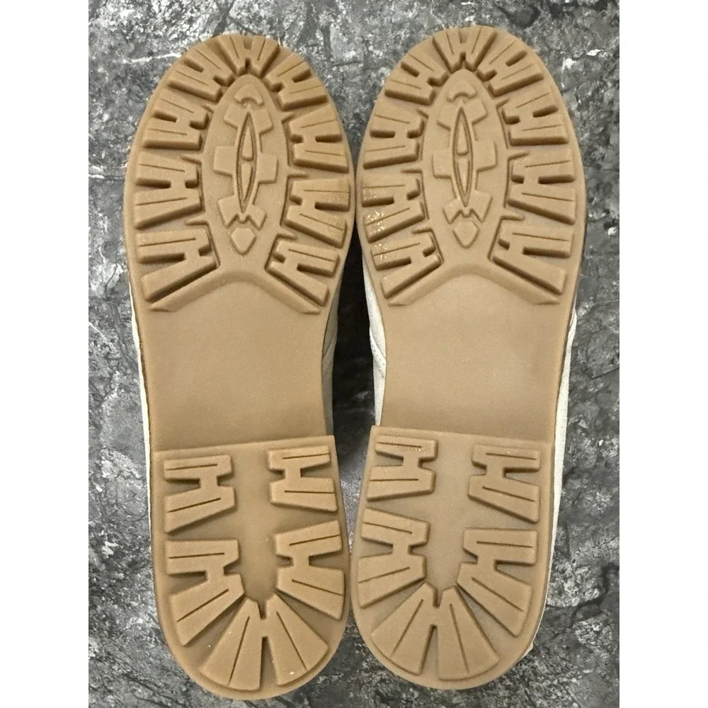 White Mountain Womens Anderson Faux Suede Chukka Booties Lt Beige Sz 7.5M